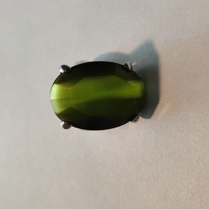 Peridot and sterling silver Ring